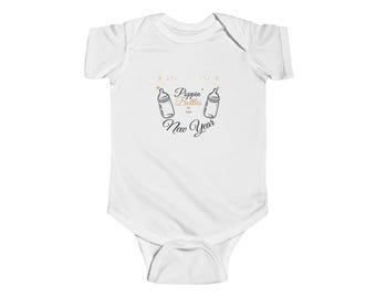 Poppin' Bottles in the New Year, New Years Eve PNG Image, Downloadable, Baby's First New Year, Instant Download