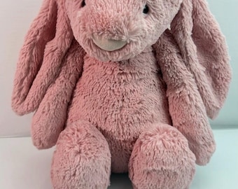 Jellycat Original Bashful Sorrel Pink Bunny Size Medium 20” Rose Rabbit Rare