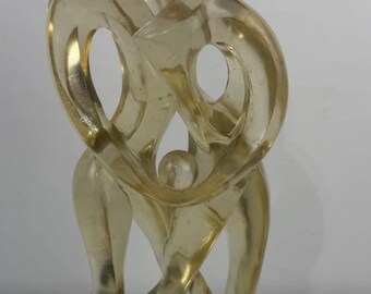 ALVA 1970 Zavel Silber Adam and Eve Lucite Sculpture