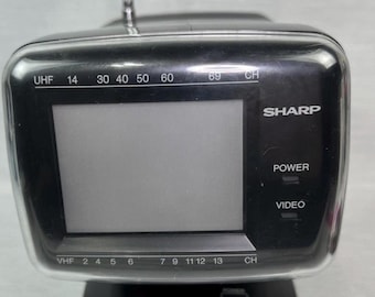 Vintage 1986 Space Age Sharp Tv 3LS36 (BK)  Analog  TV/Gaming