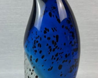 Rare Hand Blown Art Glass Penguin Figurine 9”