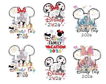 Dis.ney Trip 2026 Png Bundle, Dis.ney Family Vacation 2026 Png, Dis.ney Castle Png, Mouse Ears Walt Dis.ney World Png, Magical Kingdom