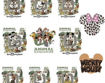 Disney Animal Kingdom Safari PNG Bundle, Family Vacation 2026 Shirt Design, Mickey Minnie Safari Squad, Disney World Trip, Digital Download