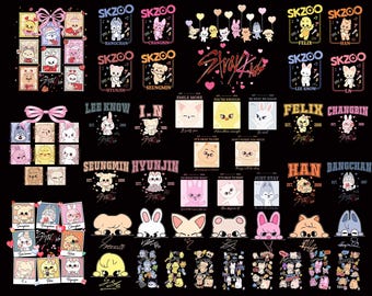Paquete SKZOO de Stray Kids, Chibi de Stray Kids, Miembro de Stray Kids, San Valentín de Kpop, Gira mundial de Stray Kids