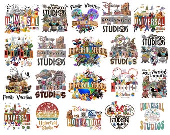 Disey Universal Studio Png Bundle, Mouse And Friends Png,  Hollywoods Studio Png, Dis.ney Studio Png, Family Vacation Png, Magic Kingdom