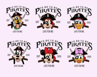 Paquete de Yo Ho Yo Ho: Una vida de pirata para mí (Png), Familia de Piratas de Disney (Png), Piratas del Caribe de Disney (Png), Escuadrón Disney, Familia a juego (Png)