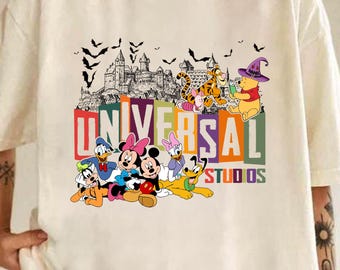 Maglietta Universal Studios, divertente maglietta Disney Wrong Park, viaggio al castello di Winnie the Pooh con Topolino e i suoi amici nel 2026, vacanza in famiglia a tema parco divertimenti