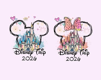 Dis.ney Trip 2026 Png Bundle, Dis.ney Castle Png, Mouse Ears Castle Png, Magical Kingdom Png, Dis.ney Family Vacation 2026 Png,Dis.ney World