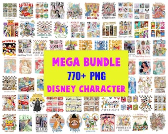 Mega Bundle Disney All Character Png, Mickey and Friends Png, Disney Princess Png, Pooh and Friends Png, Toy Story, Family Vacation, Cartoon