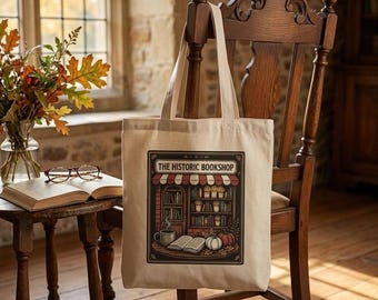 No. 33 The Historic Bookshop Tote Bag | The Architectural Storefront Collection