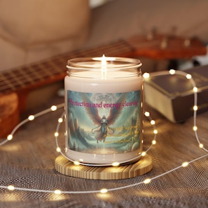 Aromatherapy Soy Candle: Positive Affirmations, Energy Clearing, Calming Scents