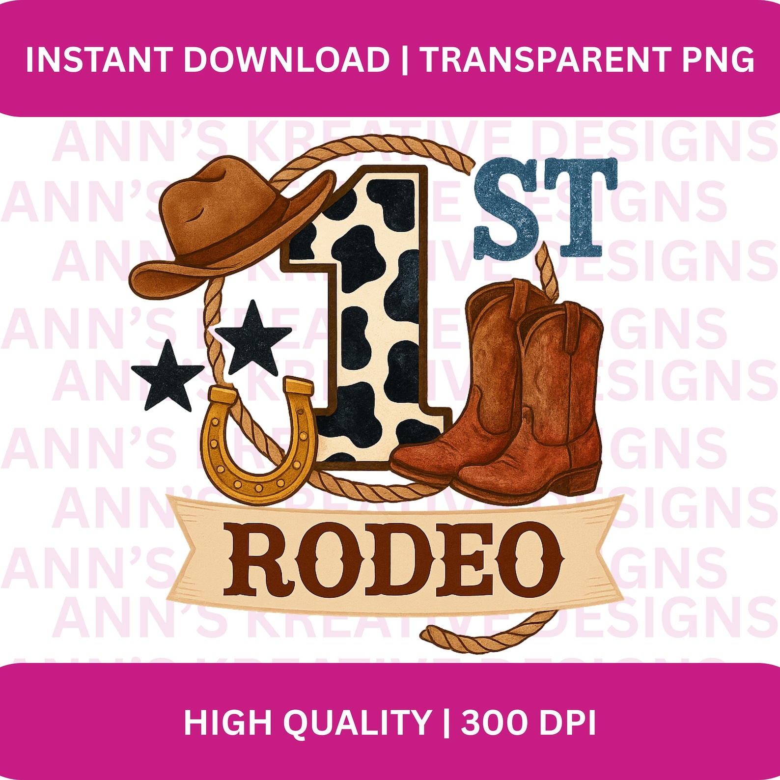 Cowboy 1st Rodeo Birthday PNG: Western Shirt Design (digital Download ...