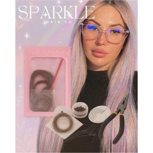 Sparkle Hair Co Tinsel Kit - DIY Glam for Festivals, Birthdays & Everyday Magic - Easy and Reusable - SPARKLE EVERYDAY