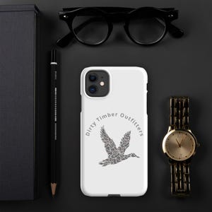 Duck Hunting iPhone Snap Case | Dirty Timber Outfitters Phone Cover | Outdoor Waterfowl Hunter Gift | Camo Duck iPhone Case
