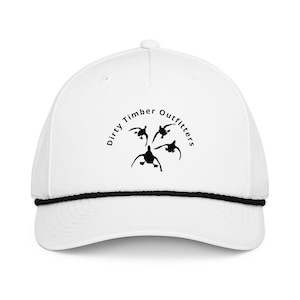 Dirty Timber Outfitters Classic Rope Hat | Retro Duck Hunting Cap | Waterfowl Snapback Hat | Outdoor Hunting Trucker Hat | NON STITCH