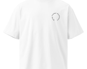 T-shirt unisex oversize con collo alto in tessuto organico