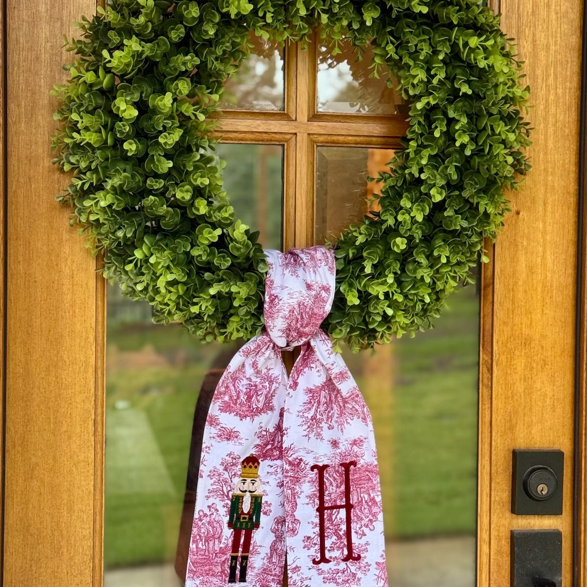 Christmas Nutcracker Wreath Sash