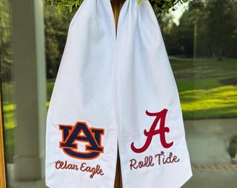 House Divided Wreath Sash. Custom Sports Team Decor. Personalized Game Day Home Decoration