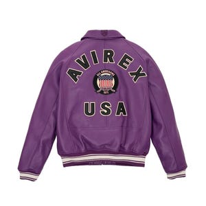 Avirex USA Edition Bomber Style Icon Leather Jacket For Roads Avirex Bomber Jacket Made With Original Cowhide Leather For Him, Gift For Him