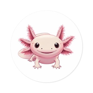 Adorable Axolotl Stickers, Cute Stickers, Nature Decor, Kids Room Decor, Laptop Stickers, Gift for Animal Lovers