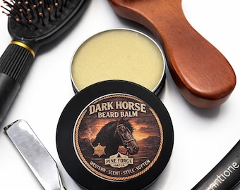 Beard Balm for Men – Dark Horse Beard Conditioner for Beard Softening & Itch Relief
