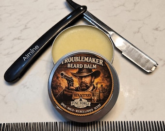 Beard Balm for Men – Troublemaker Beard Conditioner for Dry, Itchy, Unruly Beards