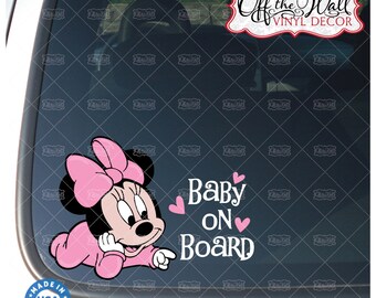 Download Minnie Baby On Board Etsy