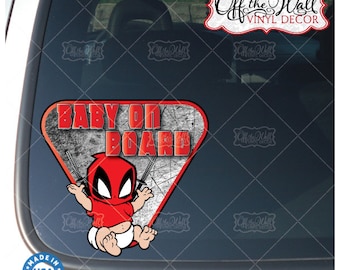 Baby on Board baby hulk car decal sticker cute Superhero Baby multicolor 7.75/"W