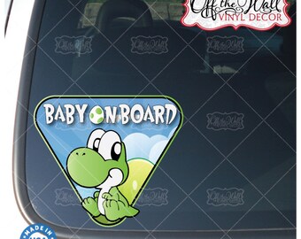 LITTLE DUDE ON BOARD BLUE STAR CHILD SAFETY VINYL CAR STICKER