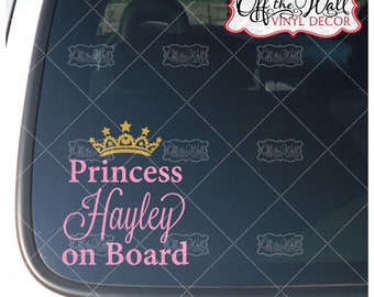 Non Personalised Child//Baby On Board Car Sign ~ Our Little Princesses ~ Pink