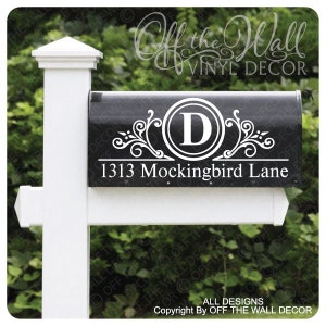 Includes 2 Vinyl Mailbox Lettering Decoration Decal Sticker X2 For Each Side #D4