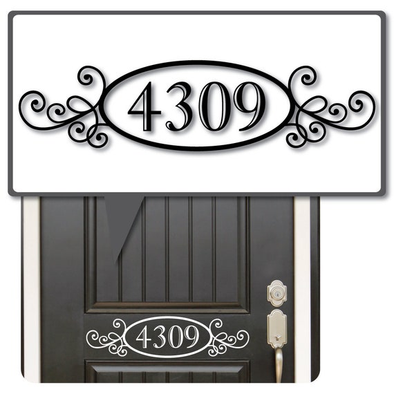 House Numbers Front Door Vinyl Lettering Decal Sticker   #D01