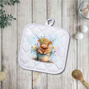 Adorable Farmhouse Styled Vintage Kitchen | Highland Cows | 5 Designs
