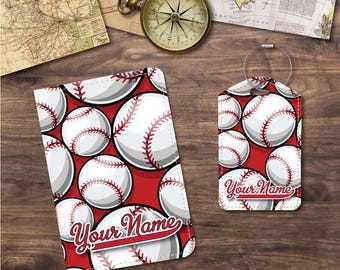 Passport Holder & Luggage Tags | Baseball Themed