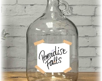 UP Inspired PARADISE FALLS Adventure Honeymoon Fund | Label Sign | Printed Waterproof Die-cut Sticker