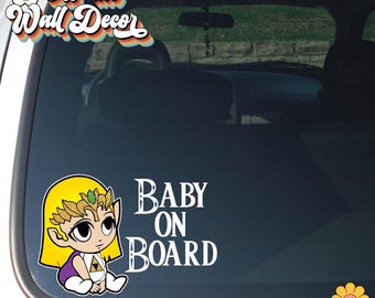 Baby on Board | Suction Cup, Vinyl OR Magnet Signs | Gamer Character