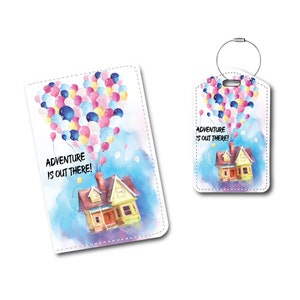 Faux Leather Passport Holder/Cover & Luggage Tags | Balloon House | Adventure is out there!