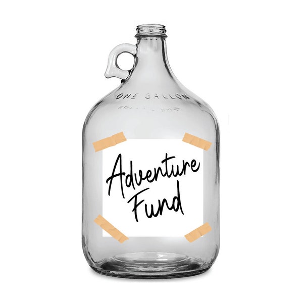 UP Inspired ADVENTURE FUND | Label Sign | Printed Waterproof Die-cut Sticker