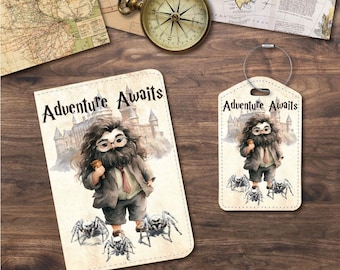 Passport Holder/Cover & Luggage Tags | Wizard Professor Elements