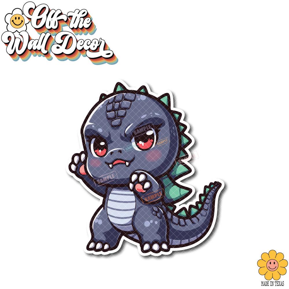 Chibi Godzilla Family Stick Figure | Vehicle Vinyl Decal Stickers - Etsy