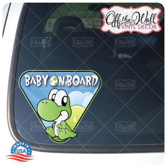 Bebe Yoshi Baby On Board Autocollant De Vinyle Etsy