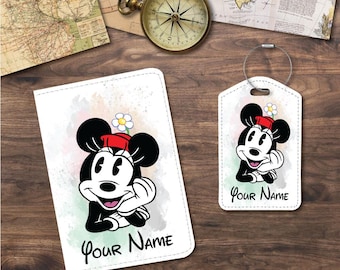 Passport Holder/Cover & Luggage Tags | Travel Set | Minnie Vintage