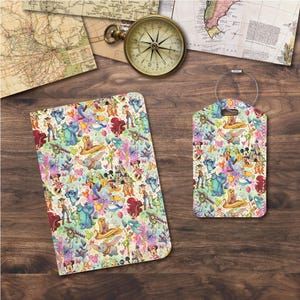 Passport Holder/Cover & Luggage Tags | Collage Fabric