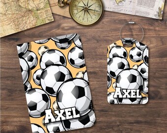 Passport Holder & Luggage Tags | Soccer Themed