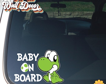Baby on Board | Suction Cup, Vinyl OR Magnet Signs | Gamer Character