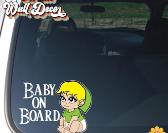 Baby on Board | Suction Cup, Vinyl OR Magnet Signs | Baby Gamer Character