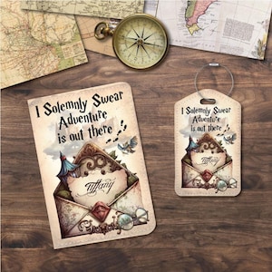 Passport Holder-Cover & Luggage Tags | Wizards Letter | Adventure is out there