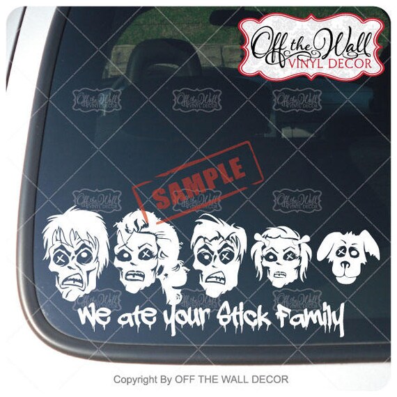 zombie family car stickers