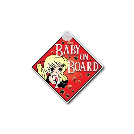 CHILD ON BOARD CAR WINDOW CHILD SAFETY SIGN FOAM CONSTRUCTION WITH SUCTION CUP 