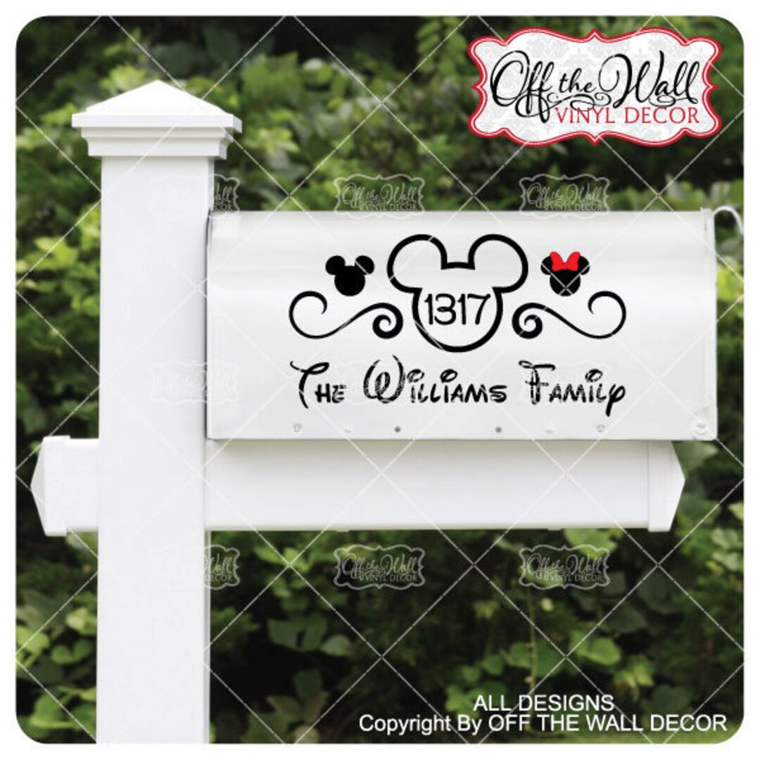 Includes 2 Mouse Ears 1 for Each Side of the Mailbox Vinyl - Etsy